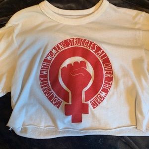 feminist cropped t shirt